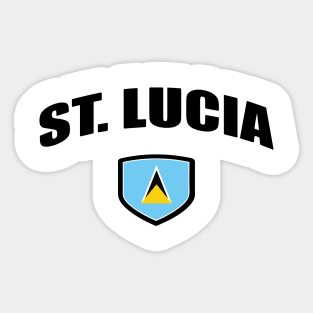 St Lucia National National Flag Shield Sticker